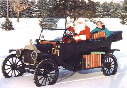 1914 Model T Ford Tourer in snow