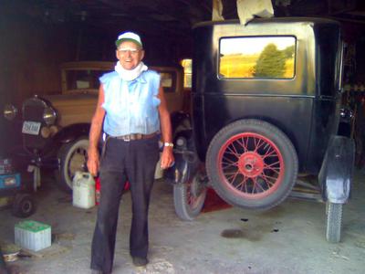 Wilbert Passehl with his 27 model t 