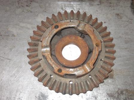 Crown Wheel or Ring gear bolted to a housing