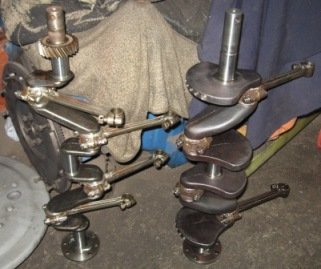 Compare the Model T Ford crank vs a counterbalanced new version