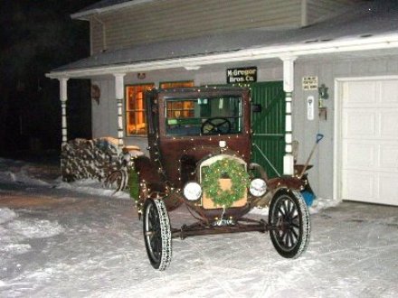 Model T Ford Christmas in Minnesota